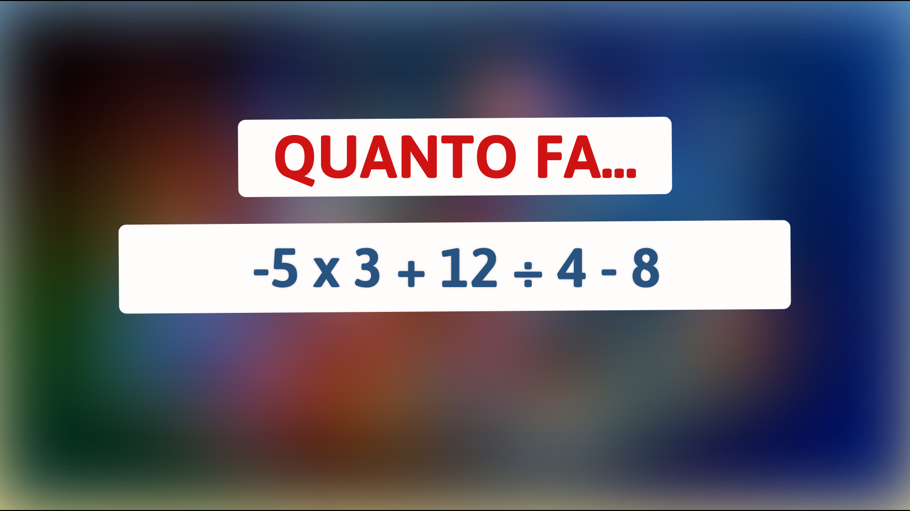 “Solo i geni risolvono questo enigma matematico in 10 secondi! Sai qual è la risposta corretta?”"