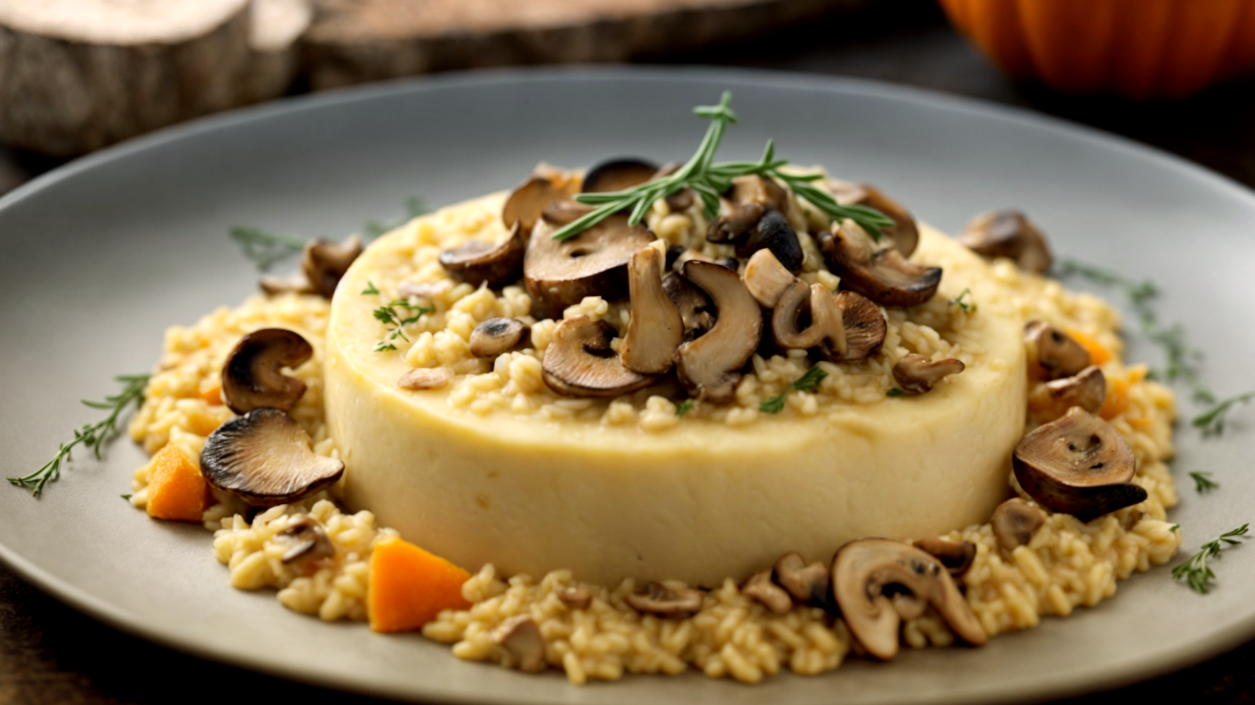 Risotto Carnaroli Taleggio Funghi Porcini Zucca"