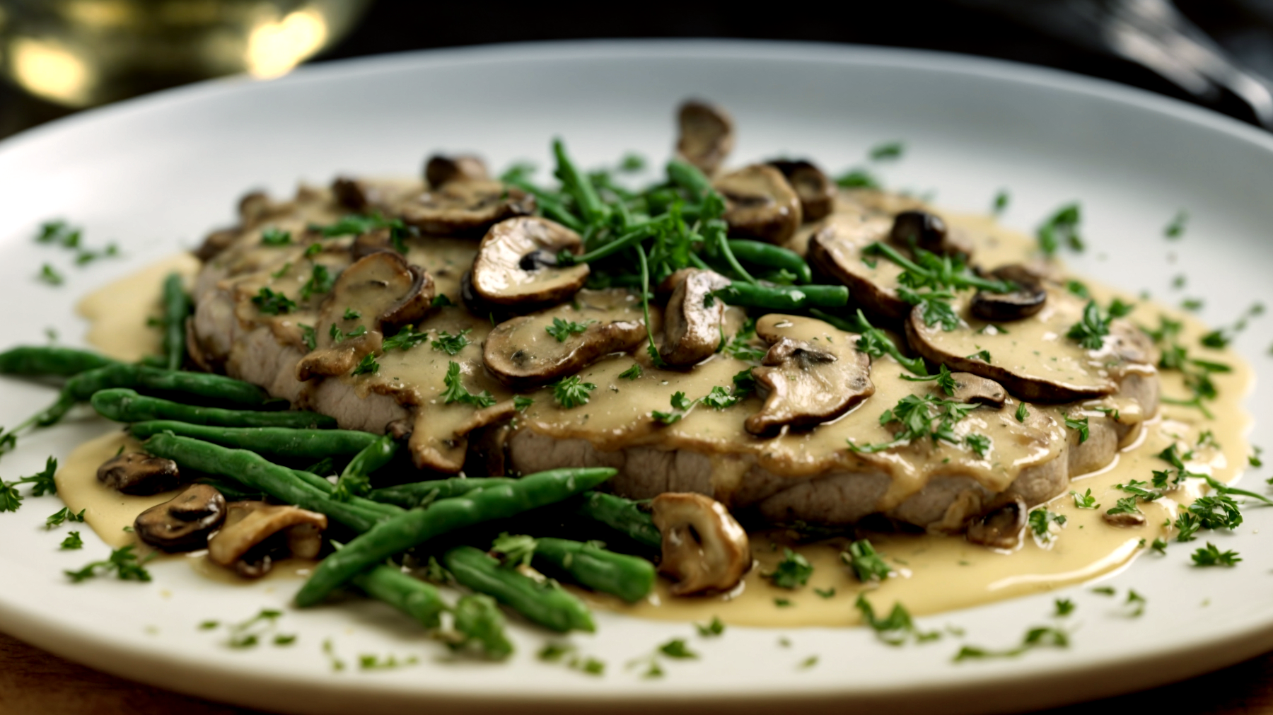 scaloppine vitello funghi fagiolini croccanti tradizione lombarda"